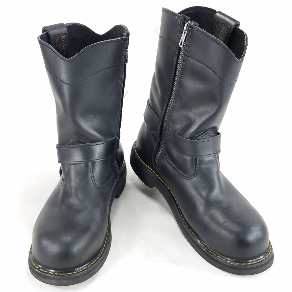 Rom's Mens Motorcycle Steel Toe Safety Work Boots - Picture 1 of 8